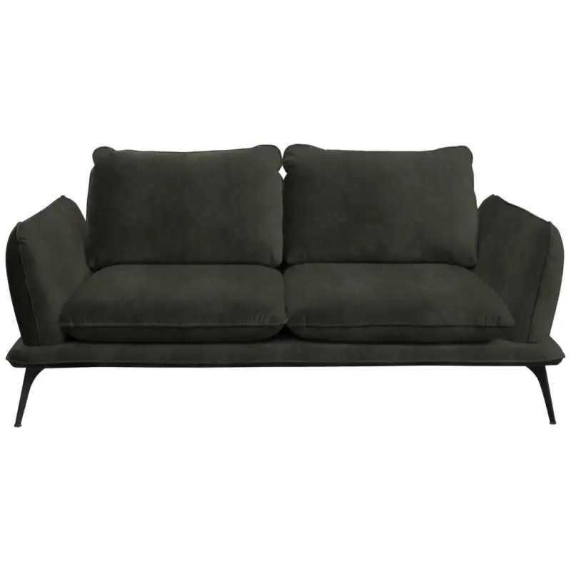 Zweisitzer-Sofa in Velours Dunkelgrün