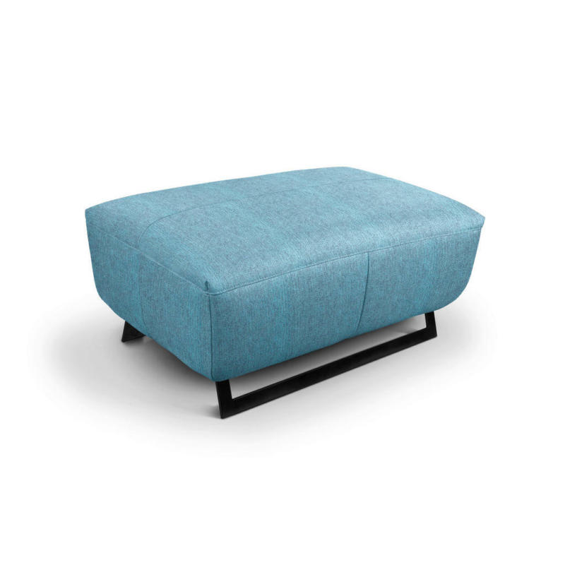 Hocker in Textil Blau