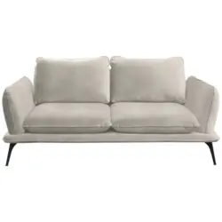 Zweisitzer-Sofa in Velours Beige
