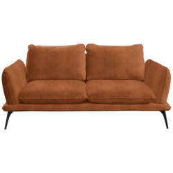 Zweisitzer-Sofa in Velours Rostfarben