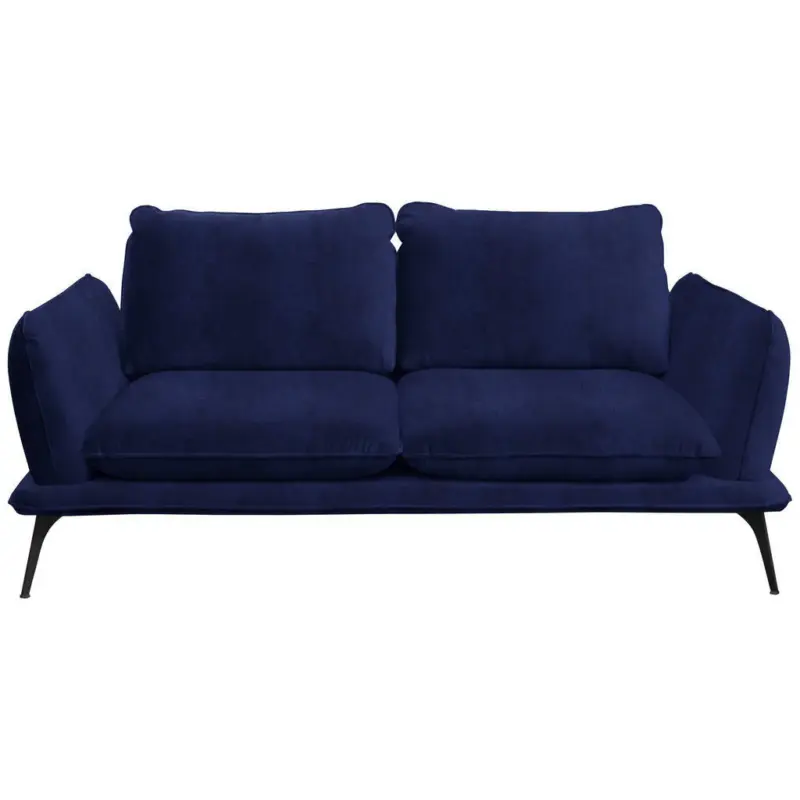Zweisitzer-Sofa in Velours Dunkelblau