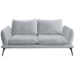 XXXLutz Lauterach - Ihr Möbelhaus bei Bregenz Zweisitzer-Sofa in Velours Silberfarben