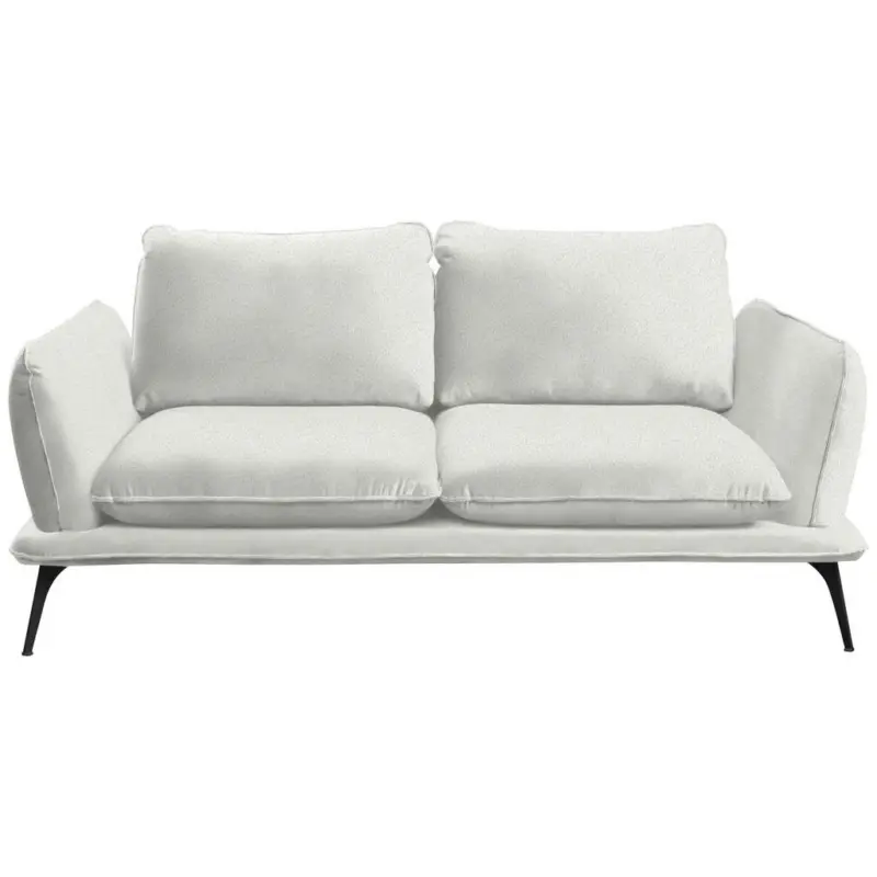 Zweisitzer-Sofa in Bouclé Creme