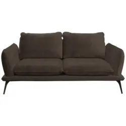 Zweisitzer-Sofa in Bouclé Dunkelbraun