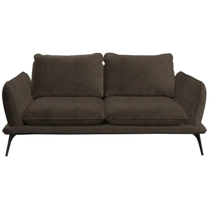 Zweisitzer-Sofa in Bouclé Dunkelbraun