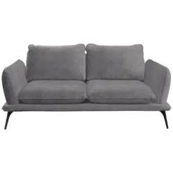 Zweisitzer-Sofa in Bouclé Dunkelgrau