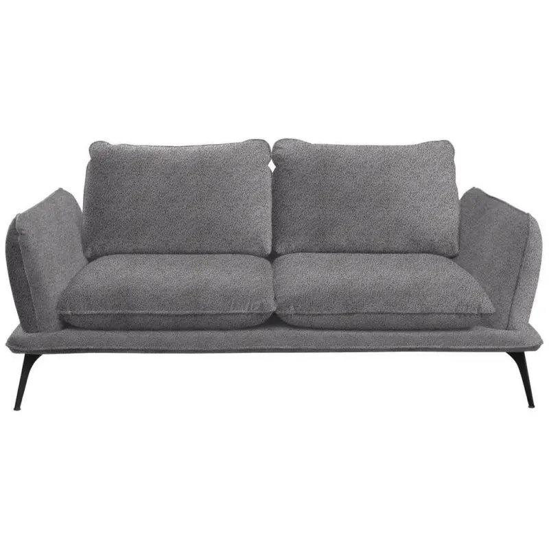 Zweisitzer-Sofa in Bouclé Dunkelgrau