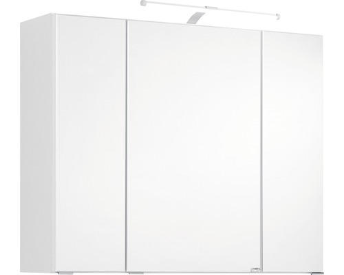 LED-Spiegelschrank Held Möbel 3-türig 80x66 cm weiß