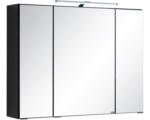 Hornbach LED-Spiegelschrank Held Möbel 3-türig 80x66 cm dunkelgrau