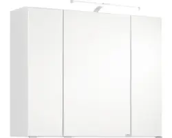 LED-Spiegelschrank Held Möbel 3-türig 90x66 cm weiß