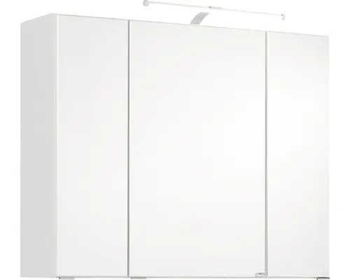LED-Spiegelschrank Held Möbel 3-türig 90x66 cm weiß