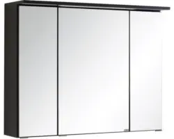 LED-Spiegelschrank Held Möbel 3-türig 80x66 cm grau