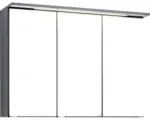 Hornbach LED-Spiegelschrank Held Möbel 3-türig 90x66 cm dunkelgrau 012.1.0042