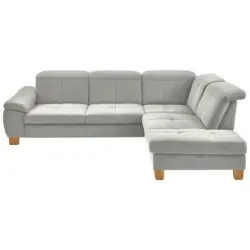 Ecksofa in Flachgewebe Weiß