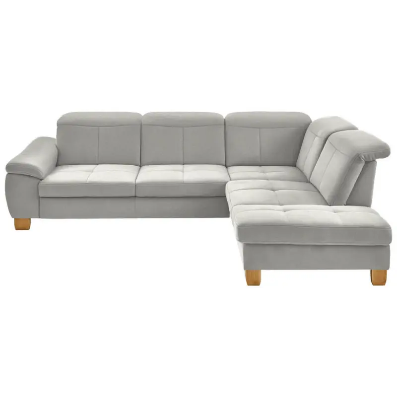 Ecksofa in Flachgewebe Weiß
