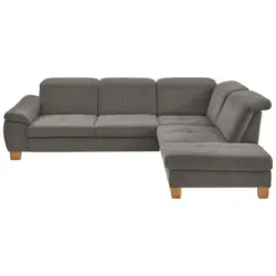 Ecksofa in Flachgewebe Braun