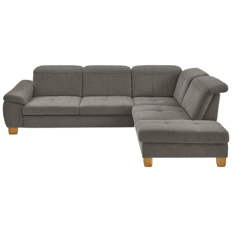 Ecksofa in Flachgewebe Braun