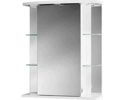 LED-Spiegelschrank Jokey Havana 1-türig 55x66x23 cm weiß