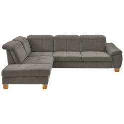 Ecksofa in Flachgewebe Braun