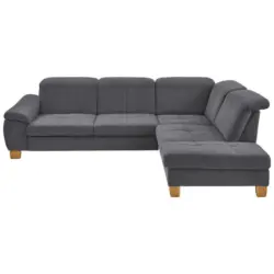 Ecksofa in Flachgewebe Grau