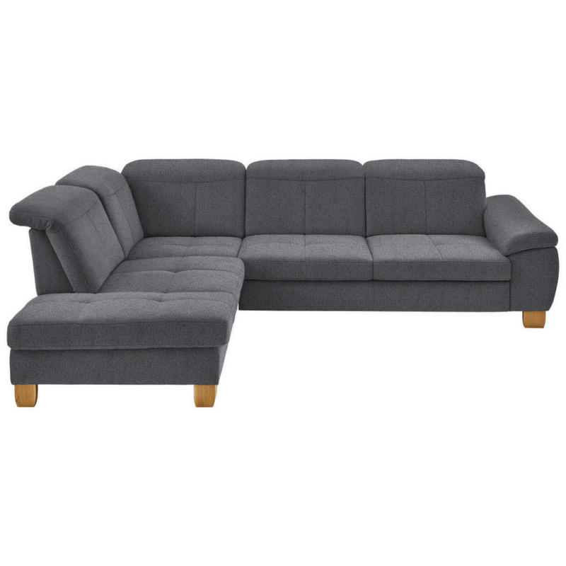 Ecksofa in Flachgewebe Grau