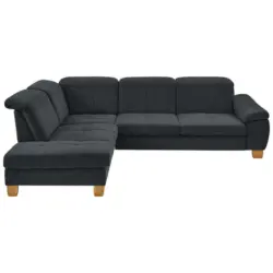 Ecksofa in Flachgewebe Anthrazit