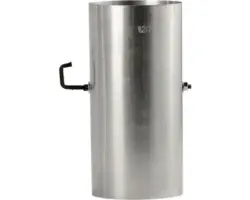 Ofenrohr Bertrams Ø 150 mm feueraluminiert silber 0,25 m mit Drosselklappe