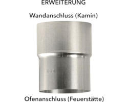 Ofenrohr-Erweiterung Bertrams Ø 120-130 mm feueraluminiert silber