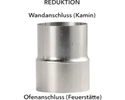 Ofenrohr Reduzierung Bertrams Ø 150-120 mm feueraluminiert silber