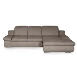 Ecksofa in Chenille Taupe