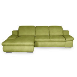 Ecksofa in Chenille Grün