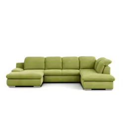 Wohnlandschaft in Chenille Grün