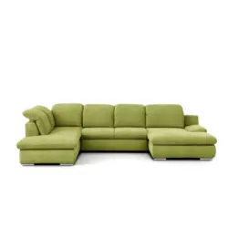 Wohnlandschaft in Chenille Grün