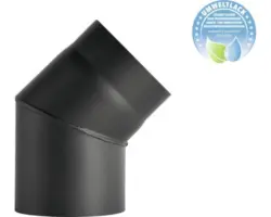 Ofenrohr-Bogen Bertrams 45° Ø 130 mm senotherm UHT-Hydro schwarz