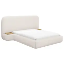 Polsterbett in Weiß