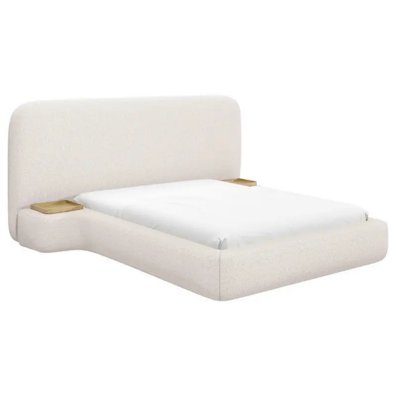 Polsterbett in Weiß