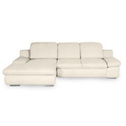 Ecksofa in Chenille Creme