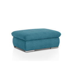 Hocker in Textil Blau