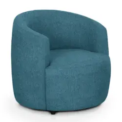 Sessel in Chenille Blau