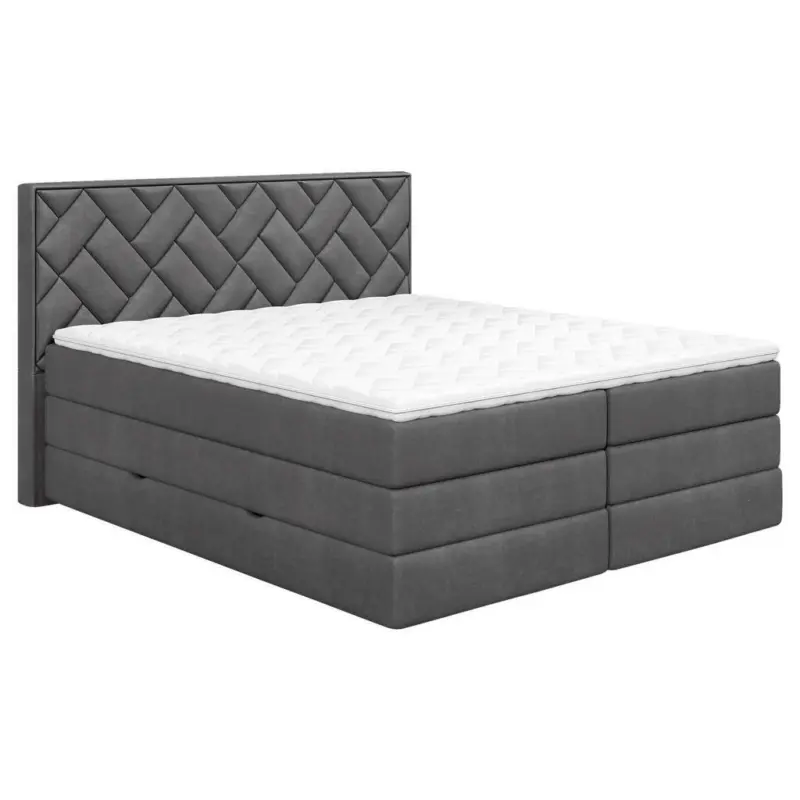 Boxspringbett in Anthrazit