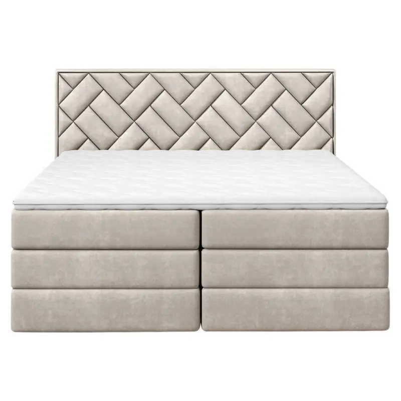 Boxspringbett in Beige