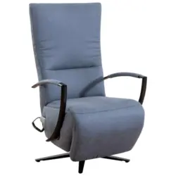 Relaxsessel in Textil Blaugrau