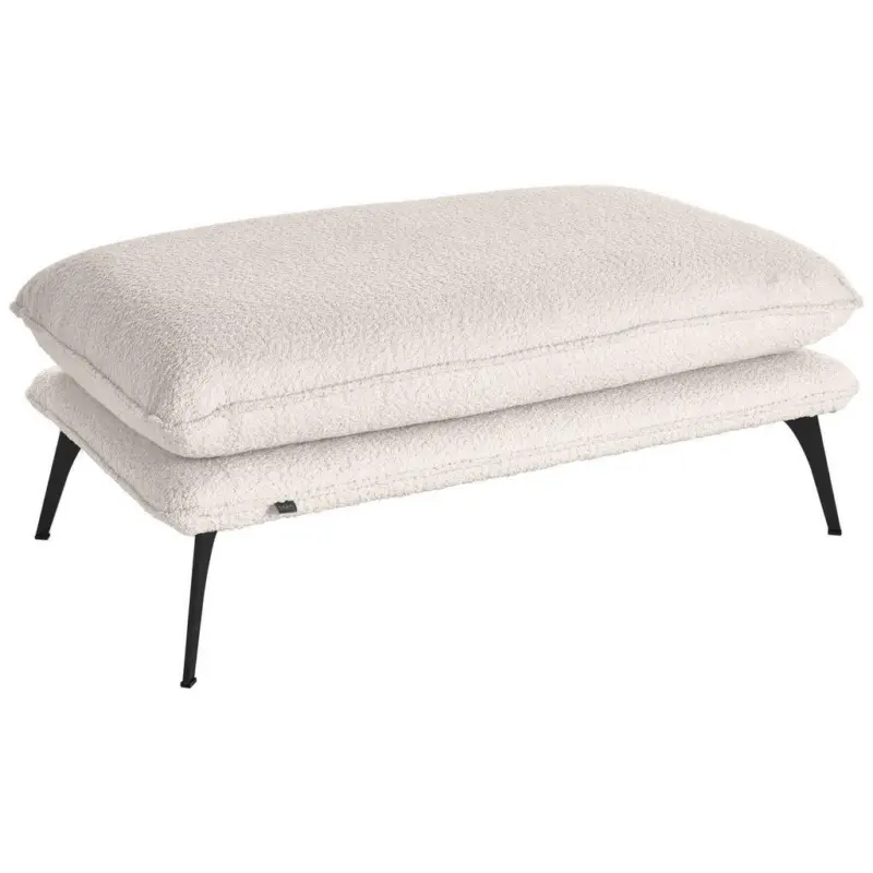 Hocker in Textil Hellbraun