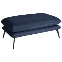 Hocker in Textil Blau