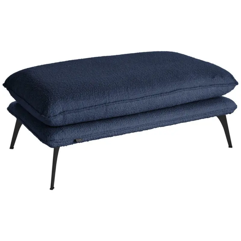 Hocker in Textil Blau