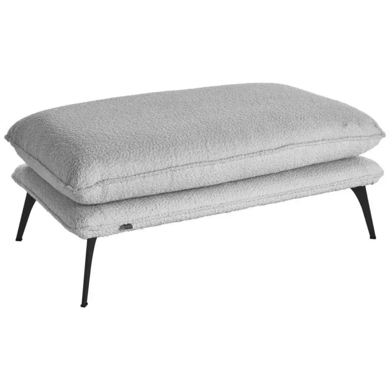 Hocker in Textil Grau