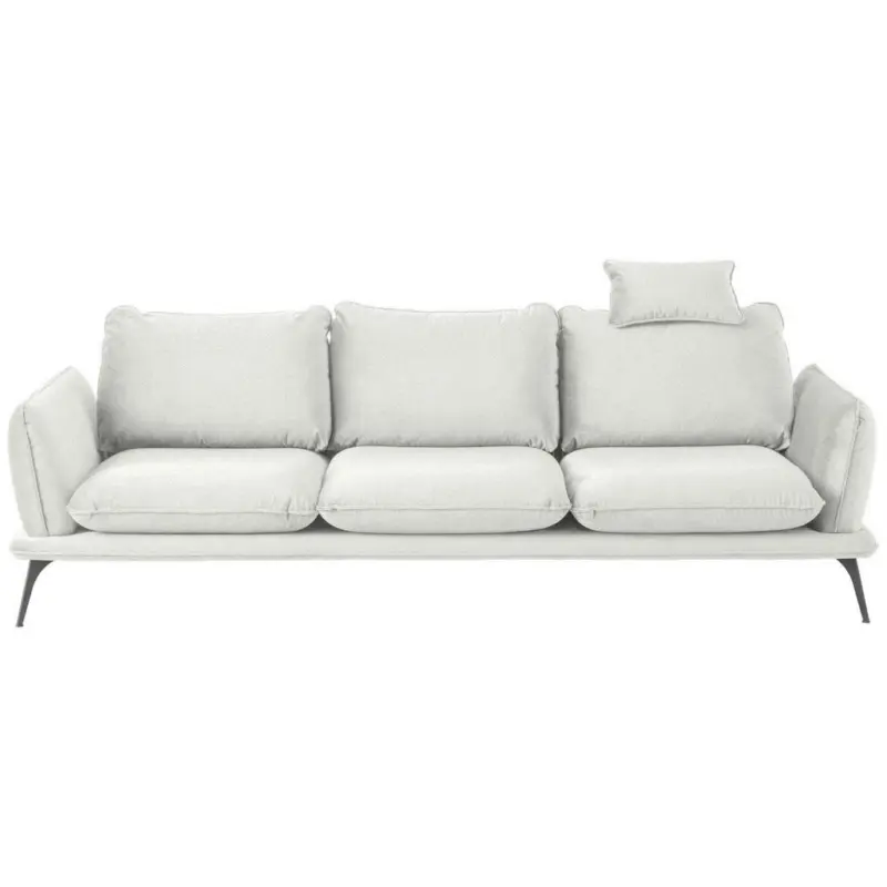 Dreisitzer-Sofa in Bouclé Creme