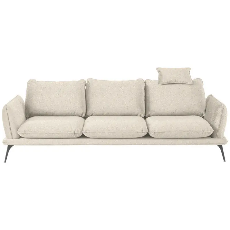 Dreisitzer-Sofa in Bouclé Beige