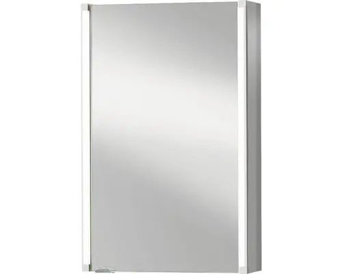 LED-Spiegelschrank Form & Style Silver-Line 1-türig 42,5x67x16,5 cm weiß