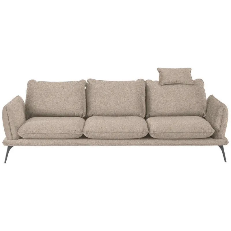 Dreisitzer-Sofa in Bouclé Braun